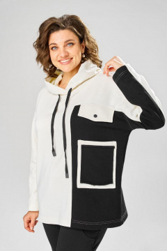 Брюки, худи Rishelie 999 бело+черный - фото 4