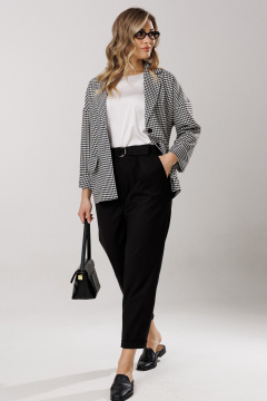 Брюки, жакет Ларс Стиль 1201/1 лапка-черный - фото 3