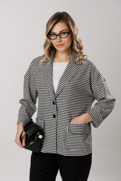 Брюки, жакет Ларс Стиль 1201/1 лапка-черный - фото 4