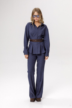 Брюки PiRS 6569 синий - фото 4