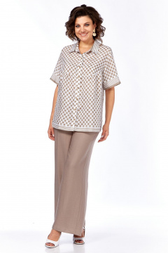 Блуза, брюки Matini 1.1319 бежевый - фото 3