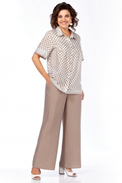 Блуза, брюки Matini 1.1319 бежевый - фото 2