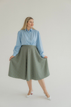 Юбка Dolce Forma YU-BE-01_клетка-зеленая - фото 3