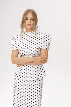 Кейп PiRS 6640 горохи_на_белом_фоне - фото 1