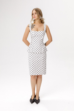 Блуза PiRS 6643 горохи_на_белом_фоне - фото 3