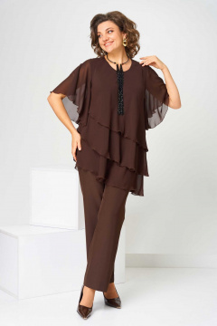 Туника Асолия 4100 коричневый - фото 2