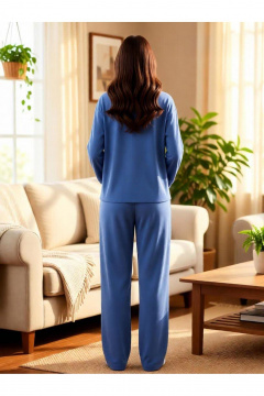 Брюки, джемпер Бобруйсктрикотаж 25744 серо-голубой - фото 4