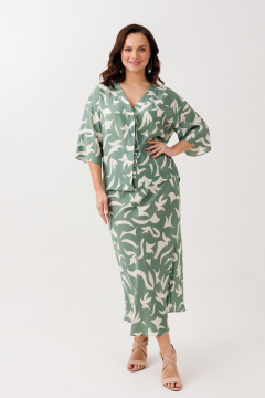 Блуза, юбка Mubliz 244 олива - фото 1