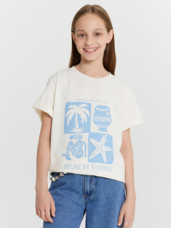 Футболка Mark Formelle 117915/24-26207П-0 молочный_печать1_3_сл_на_пол - фото 1