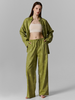 Брюки Mark Formelle 532431/25-38268ПП-9 цветы_на_оливковом - фото 1