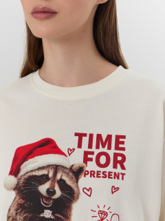 Футболка Mark Formelle 112678/25-38245П-0 св.молочный_печать3_3_сл_на_пол - фото 2