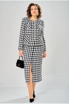 Юбка Andina city 1026-26 черно-белый - фото 1