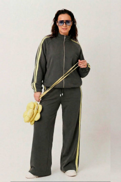 Брюки, куртка Mislana 1306 темно-серый/лимонный - фото 1