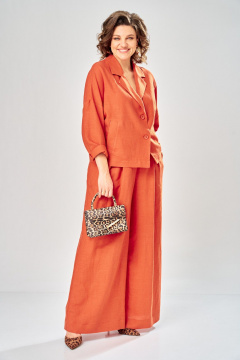 Брюки, жакет Диомант 2158 оранжевый - фото 1