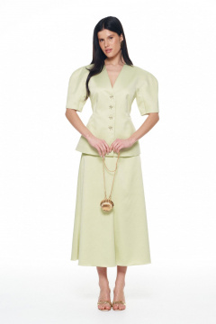 Жакет, юбка KaVaRi 8056 олива - фото 4