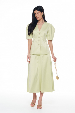 Жакет, юбка KaVaRi 8056 олива - фото 1