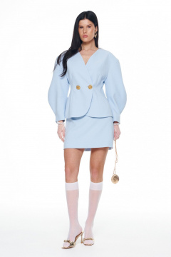 Жакет, юбка KaVaRi 8057.1 голубой - фото 2