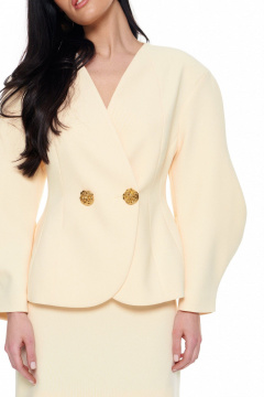 Жакет, юбка KaVaRi 8057 сливочное-масло - фото 5