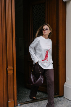 Лонгслив Mirolia 1225-19 кремовый - фото 1