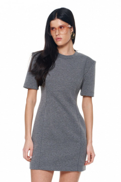 Платье KaVaRi 1143 серый-меланж - фото 3