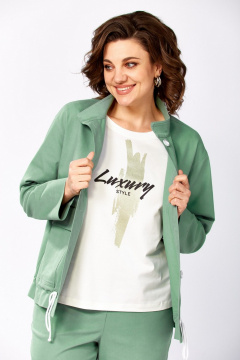 Бомбер, брюки, топ Милора-стиль 1444 мятный - фото 3