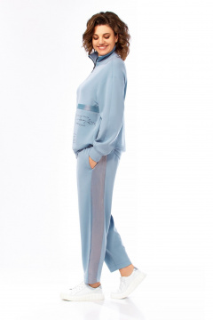 Брюки, джемпер Ольга Стиль С-1009 голубой - фото 5