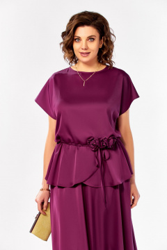 Блуза, юбка Ольга Стиль С-1010 фуксия - фото 2