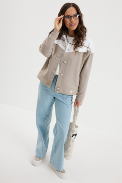 Брюки, куртка Магия моды 2691 беж/голубой - фото 4