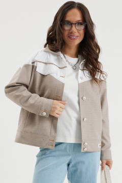 Брюки, куртка Магия моды 2691 беж/голубой - фото 3