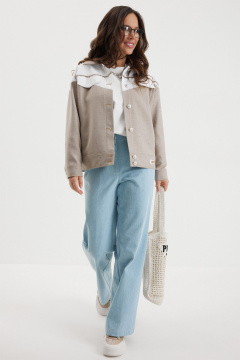 Брюки, куртка Магия моды 2691 беж/голубой - фото 1