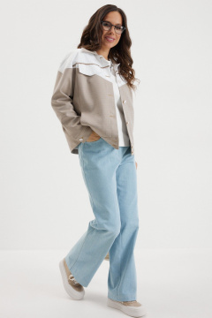 Брюки, куртка Магия моды 2691 беж/голубой - фото 2