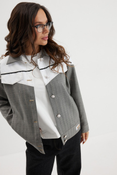 Брюки, куртка Магия моды 2691 серый/черный - фото 4