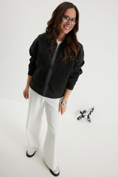 Бомбер, брюки Магия моды 2696 черный/молочный - фото 5