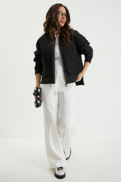 Бомбер, брюки Магия моды 2696 черный/молочный - фото 3