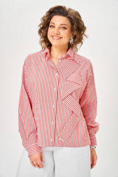 Блуза Michel chic 798 полоска_красная - фото 1