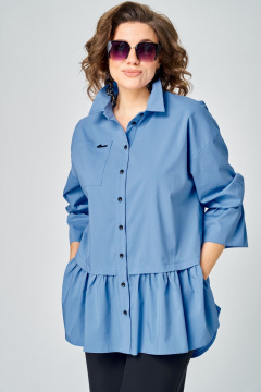 Блуза EVA GRANT 7080-1 голубой - фото 3