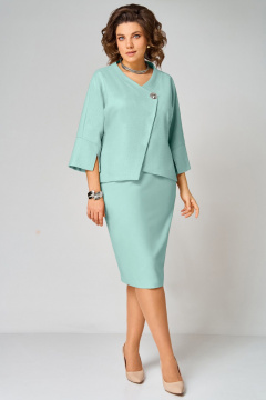 Жакет, юбка Мишель стиль 1346 бирюзовый - фото 3