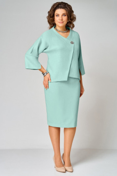 Жакет, юбка Мишель стиль 1346 бирюзовый - фото 2