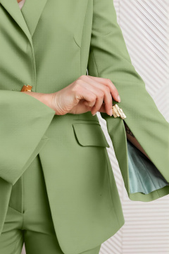 Брюки, жакет Мода Юрс 26-2960 олива - фото 2