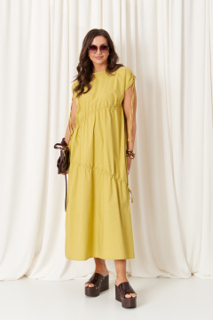 Платье Панда 205380w горчичный - фото 1