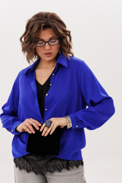 Блуза Anelli 1663 ослепительно-синий - фото 4