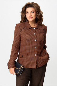 Жакет Fita 20753 терракот + коричневый - фото 1