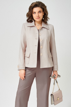Жакет Fita 20754 капучино + бежевый - фото 5