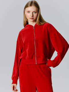 Толстовка Mark Formelle 172063/25-39744П-3-3 красный_печать_1сл_аппликация_из_страз_спинка - фото 1