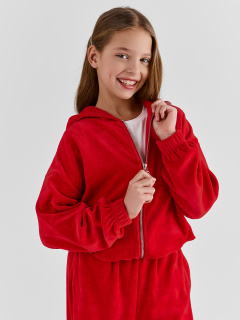 Брюки, толстовка Mark Formelle 397755/25-39268П-3-3 спелая_вишня_печать_1сл_аппликация_из_страз_спинк - фото 3