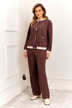 Бомбер, брюки AGATTI 5992-1 кофейный - фото 1