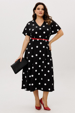 Платье ANIDEN 721-4 черно-белый - фото 1