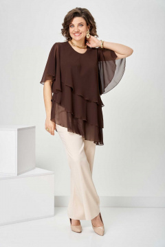 Туника Асолия 4100 коричневый - фото 4