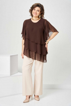 Туника Асолия 4100 коричневый - фото 2