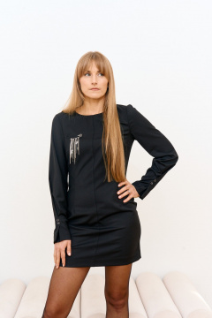 Платье FAMA 24118 чёрный - фото 4